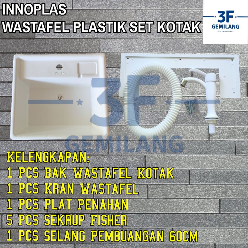 Wastafel Plastik SET INNOPLAS Model KOTAK - Wastafel Portable Plastik - Washtafel Cuci Piring