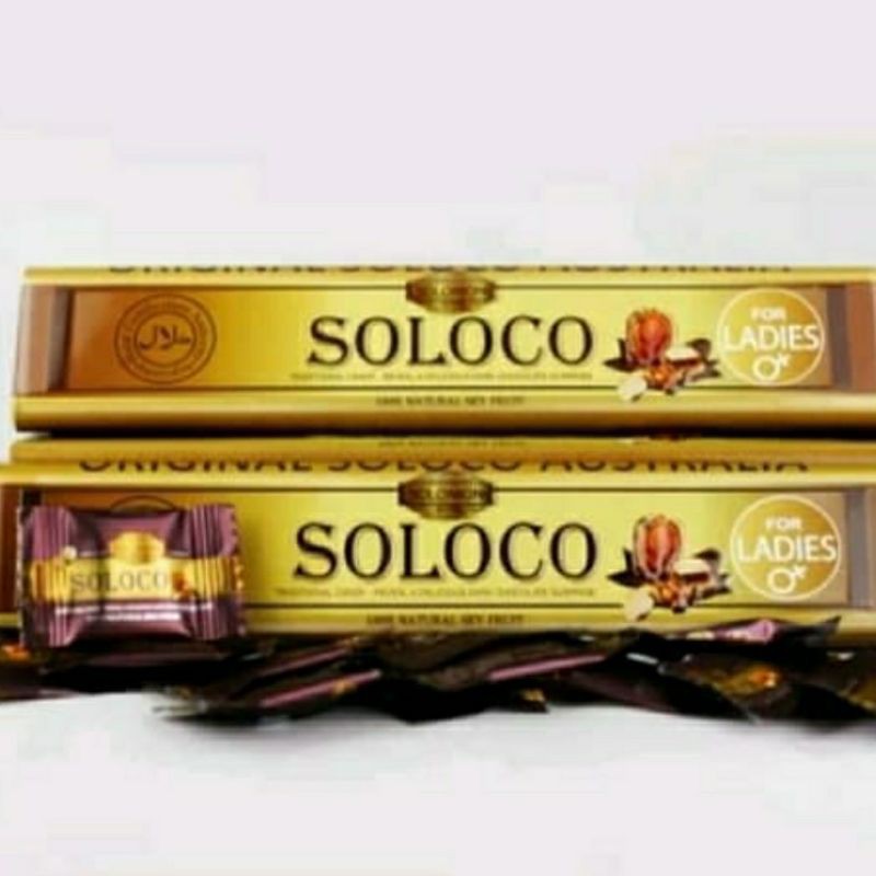 

Soloco permen coklat herbal asli original