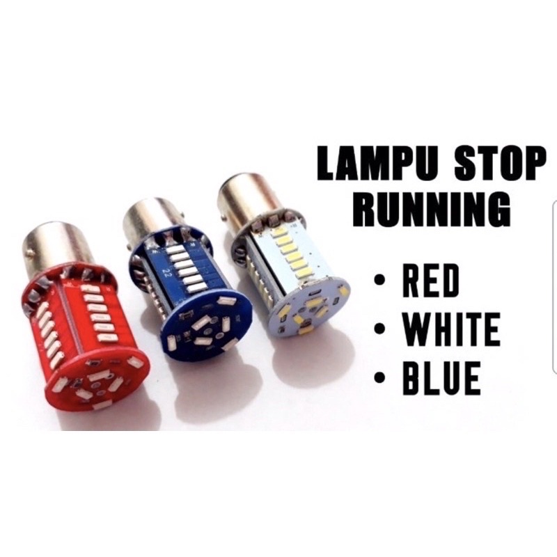 Lampu LED Stop Rem 30 Mata Bayonet Kedip Flash DC 12v Running Motor Mobil