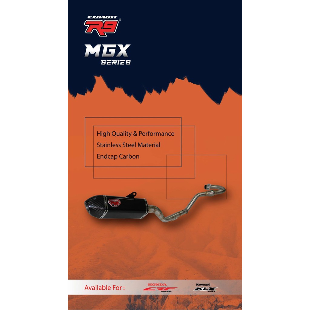 Knalpot R9 MGX KLX 150 & CRF 150