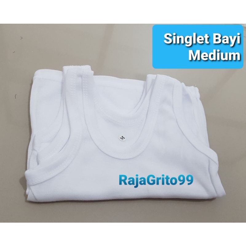 Singlet bayi Kaos Dalam Vivi Uk Large / Kaos dalam anak singlet bayi warna putih polos Size L grosir