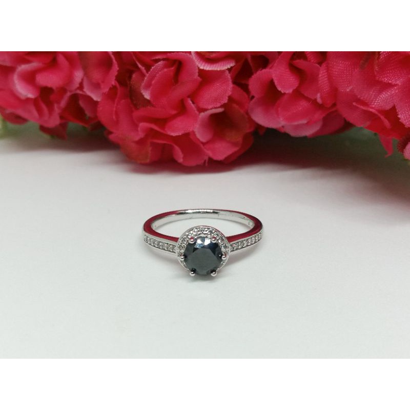 Cincin Xuping Silver Model Permata Hitam