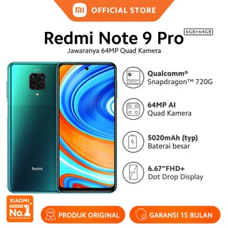 Xiaomi Redmi Note 9 Pro 6GB+64GB Snapdragon720G 64MP QuadKamera 5020mAh