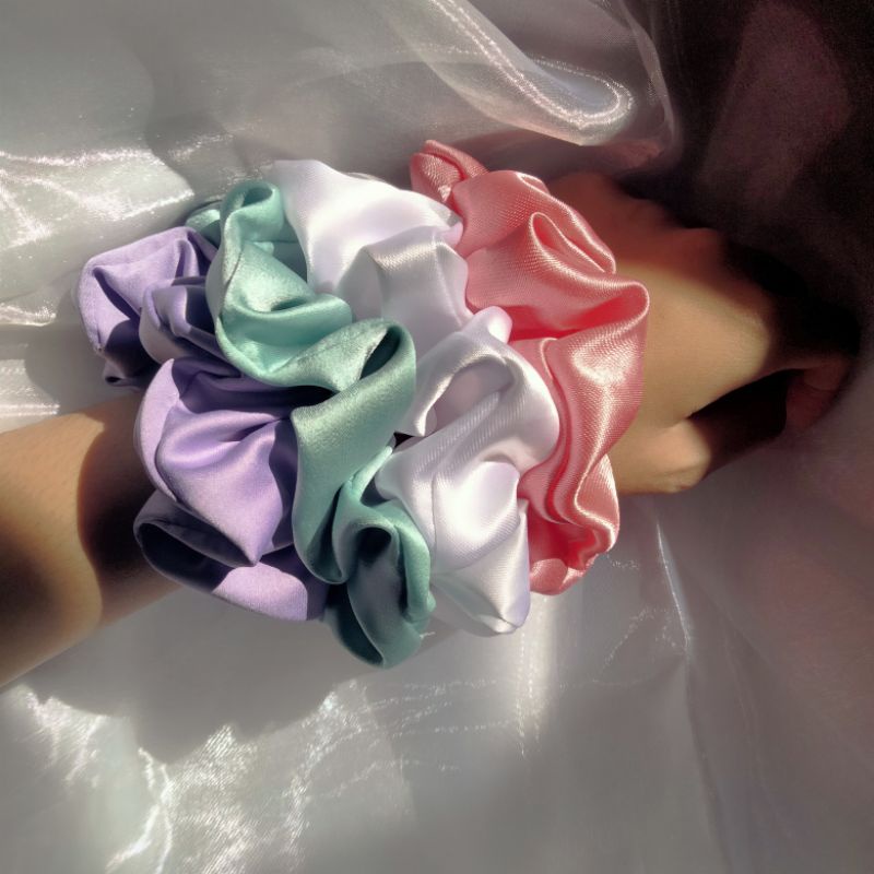 [Premium scrunchies] Ikat Rambut Gaya Korea Warna Pastel