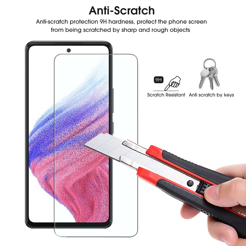 Pelindung Layar Tempered Glass 9H 3D Curved Anti Gores Ultra Tipis Untuk Samsung A53 / A73