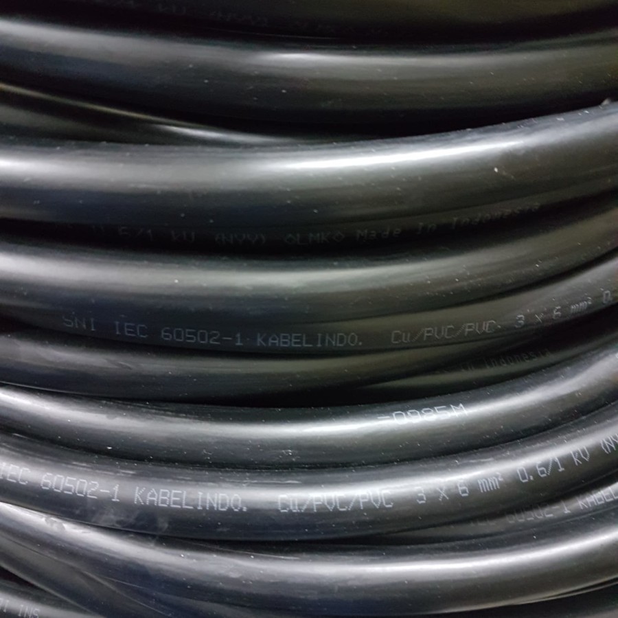 KABEL NYY 3X6 3 X 6 KABELINDO / SUPREME / METAL / TRANKA HITAM KAWAT