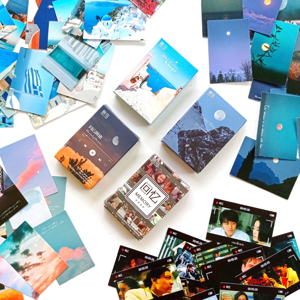 

30pcs Aesthetic Sticker Seri Foto Pemandangan Langit Dekorasi Diary Scrapbook Journal DIY
