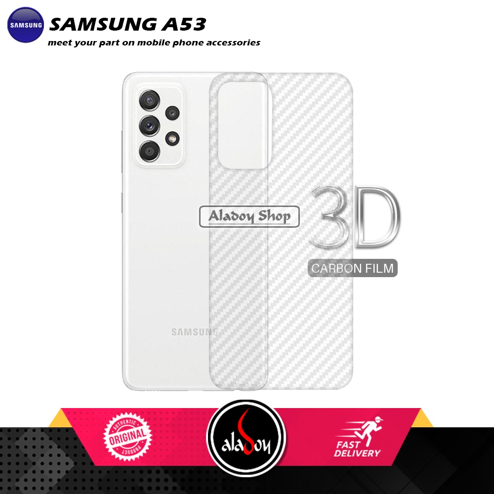 PROMO 3 IN 1 PAKET Tempered Glass SAMSUNG A53 5G 2022 Free Tempered Glass Camera dan Skin Carbon