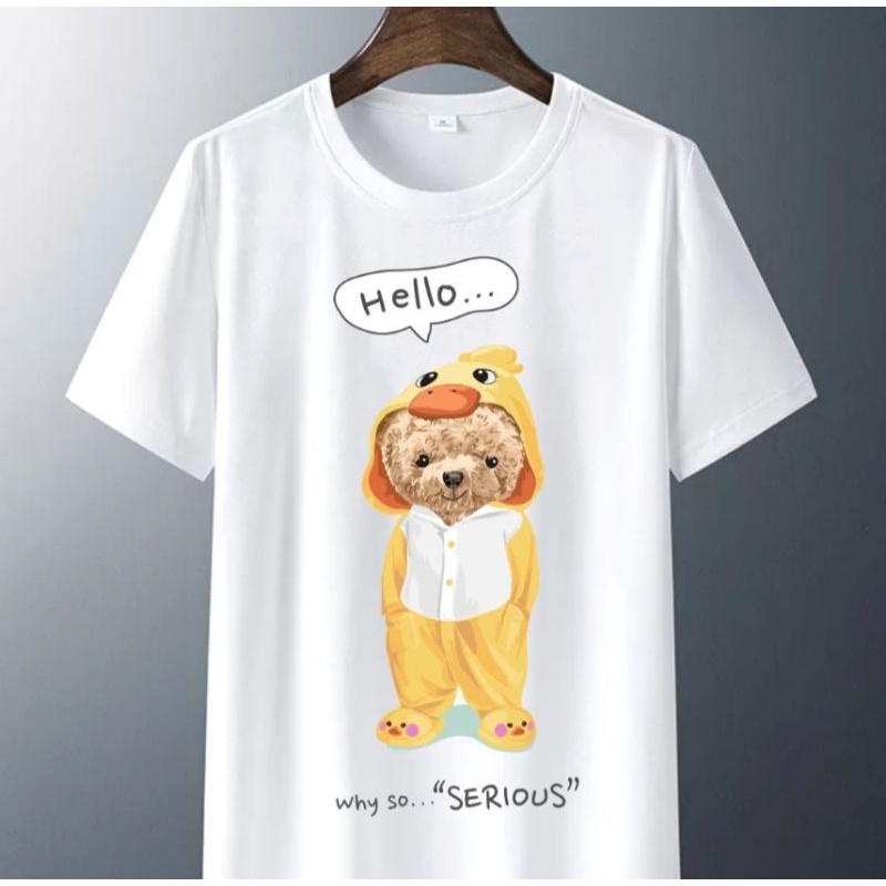 kaos distro kaos katun combed30s kaos bear kedinginan jaket