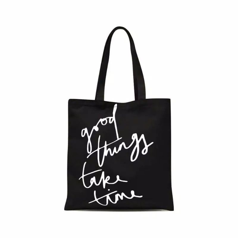 Sanial D1381 ToteBag tote bag custom tas tote wanita kpop murah custom motif DOMMO