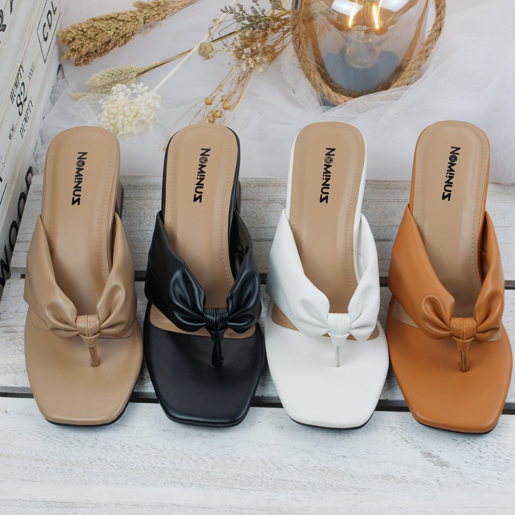 NoMinus Sandal Wanita Heels Santorini Model Pita B 34