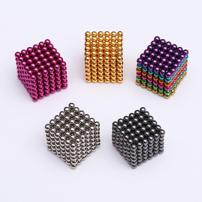 Mainan Magnetik Force Magic Cube Bucky Ball Multi Warna 216 pcs 3 mm