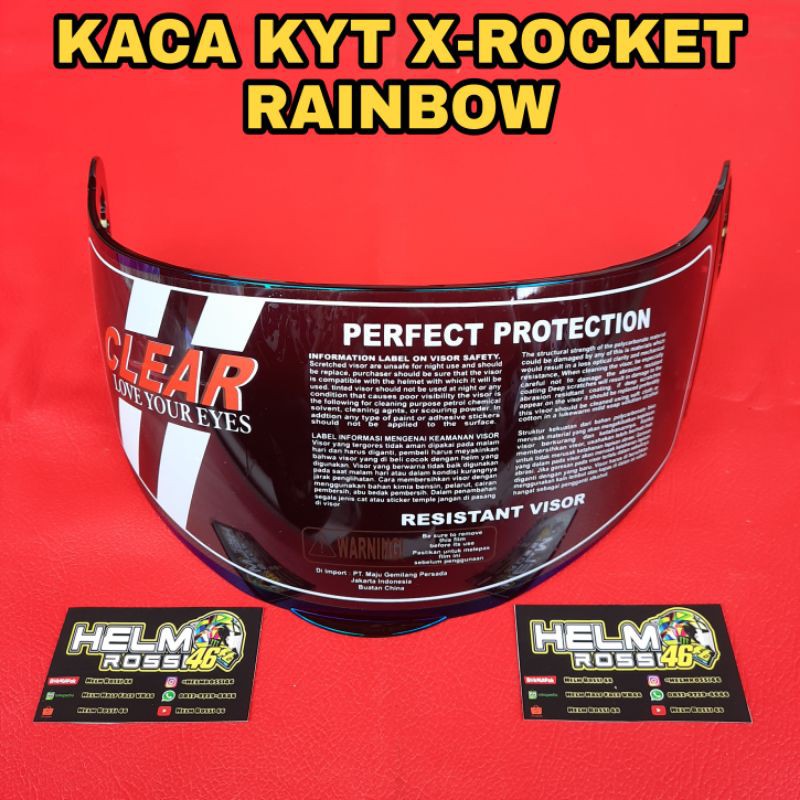 Kaca Visor KYT X ROCKET RAINBOW PELANGI Roket KYT JUNIOR ROCKET KYT TROY