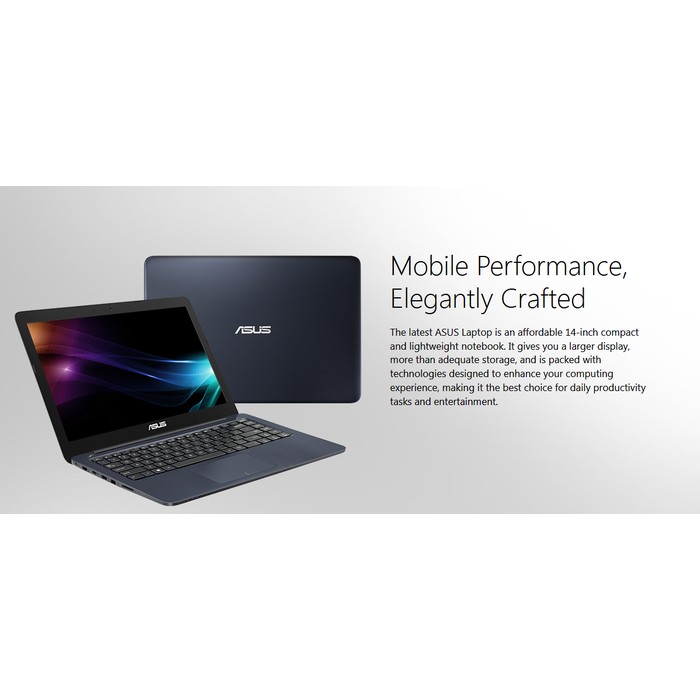 "Asus E402WA-GA001T AMD E2-6110 RAM 4GB HDD 500GB 14'' Windows 10"