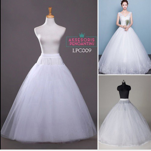 [SIAP KIRIM] PETTICOAT PANJANG ROK NGEMBANG PETICOAT PETIKUT GRADE A 4 LAYER LPC009