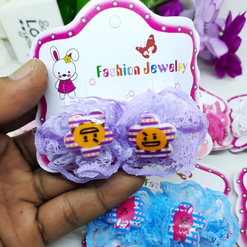 [1 sett] JEPIT RAMBUT JEPITAN MOTIF BT 21 LUCU