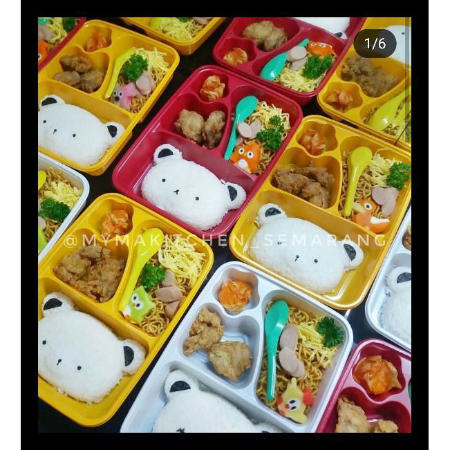 Bayar Di Tempat Mika Bento Sekat 4 Kuning Tray Bento Box Bento Food Container Kuning Kode 237 Shopee Indonesia