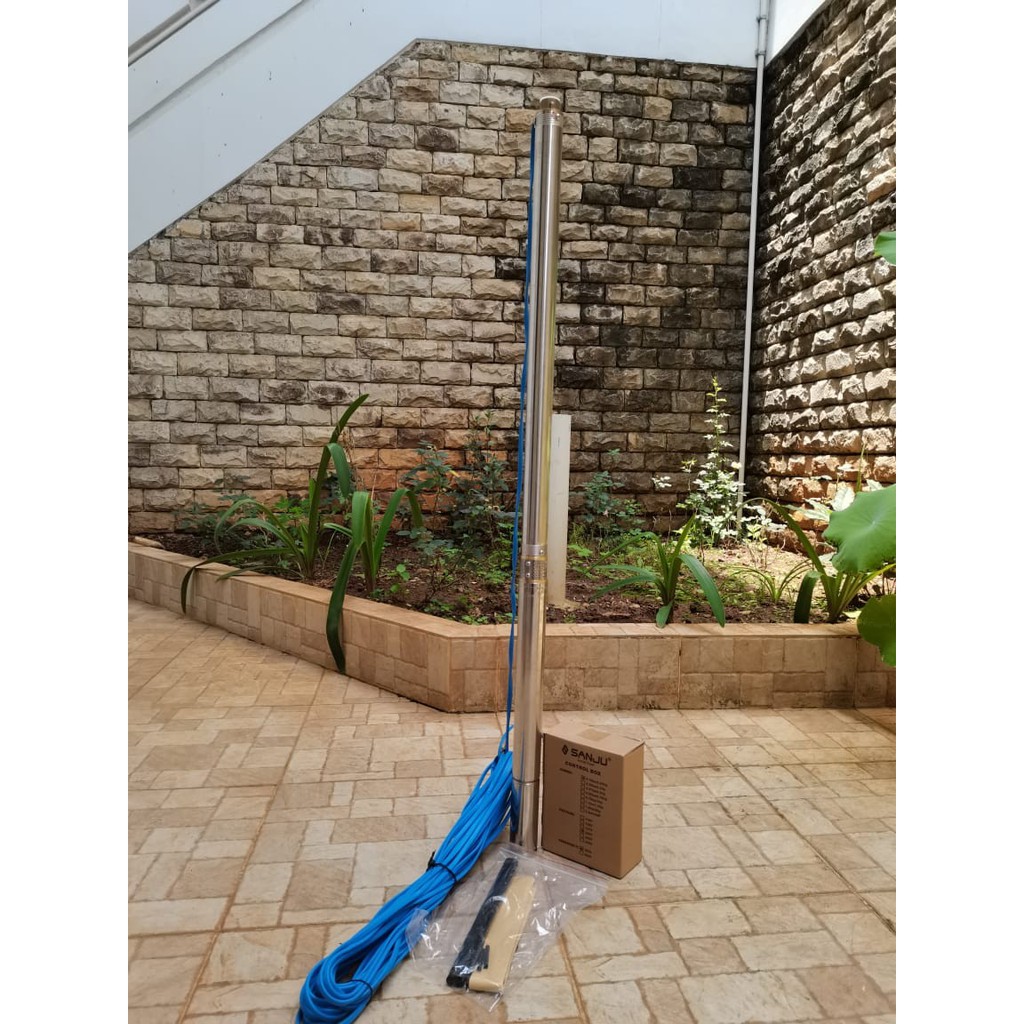 MAXPUMP 2SDM0.7/32 Mesin Pompa Satelit 2inch 250Watt Pompa Submersible Water Pump Kabel Biru 30meter