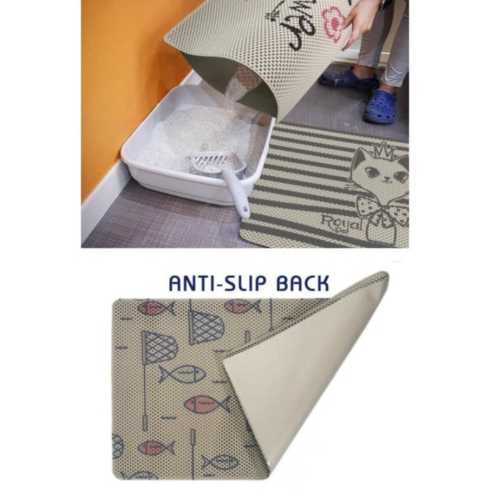 Dual LAYER CAT LITTER MAT Tatakan tempat pasir keset pasir alas kaki
