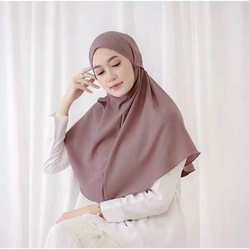 Jilbab Bergo NAURA SIZE M DEWASA / BISA UNTUK ANAK  10 TH + / HIJAB INSTAN BERGO MARYAM-Milo