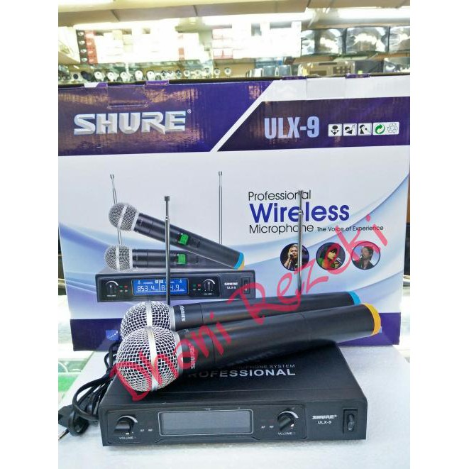 Mic Wireless SHURE ULX 9 Professional Microphone Handheld Terbaik