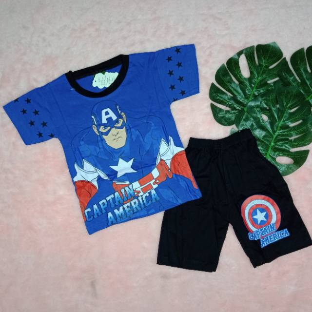 Ss#173 Setelan Anak Size 5-6tahun Gambar Superhero / Baju Anak / Pakaian Anak Laki-laki