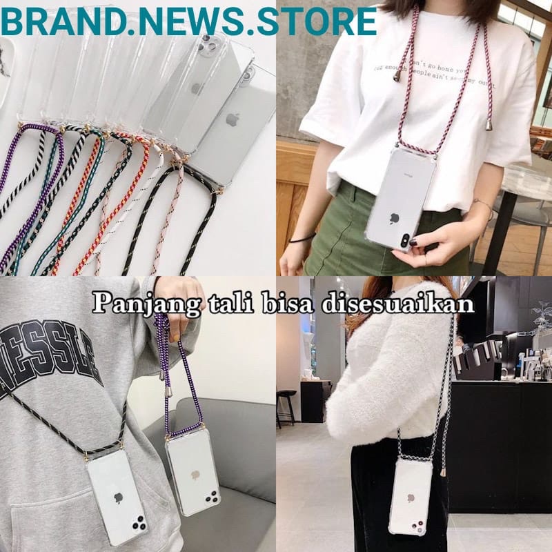 LANYARD SLING CASE/ ACRYLIC + GANTUNGAN TALI HP/ IPHONE 5/6/7/8/SE 2020/7+/8+/X/XS/XR/XS MAX/SOFT