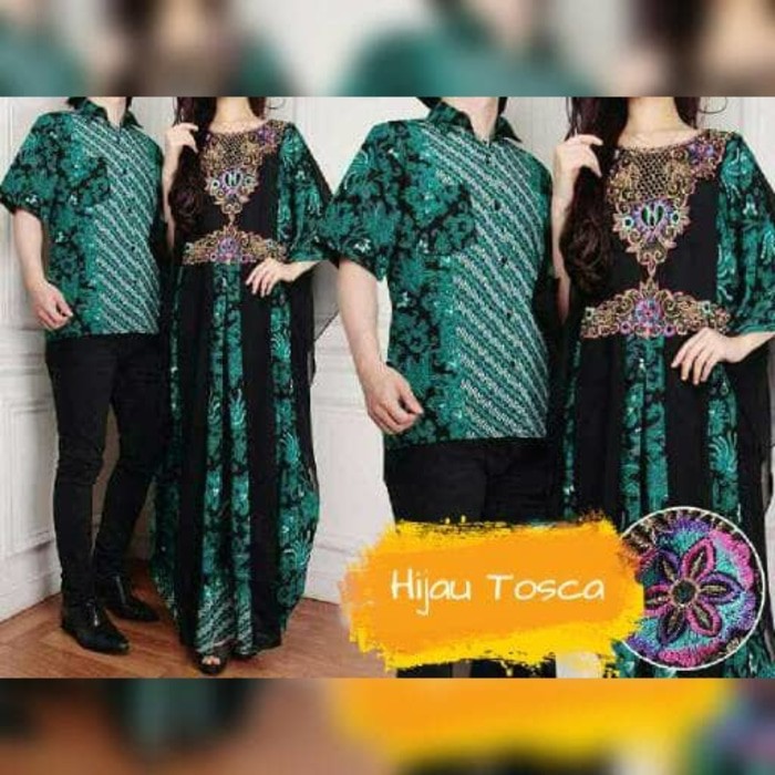couple kaftan mewah alivia Tosca baju pasangan sarimbit batik couple