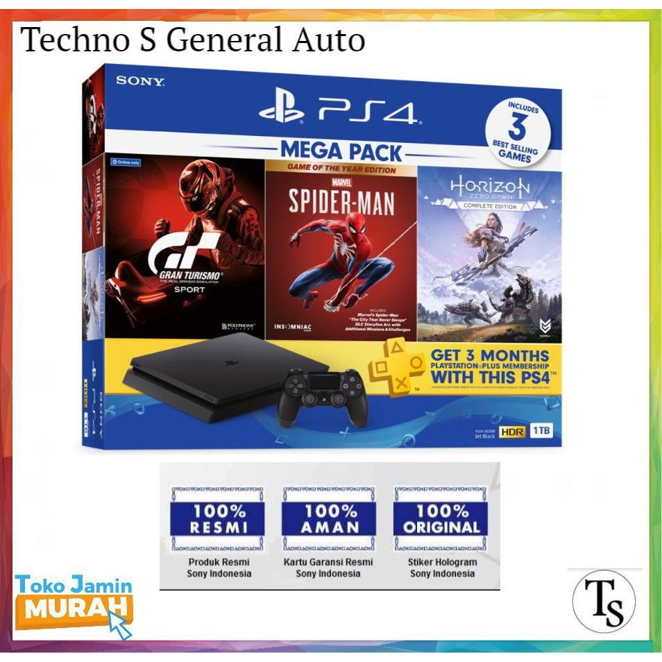 Ps4 Slim 1tb Bundle Megapack Ps 4 Slim 1 Tb Mega Pack Bundle Shopee Indonesia