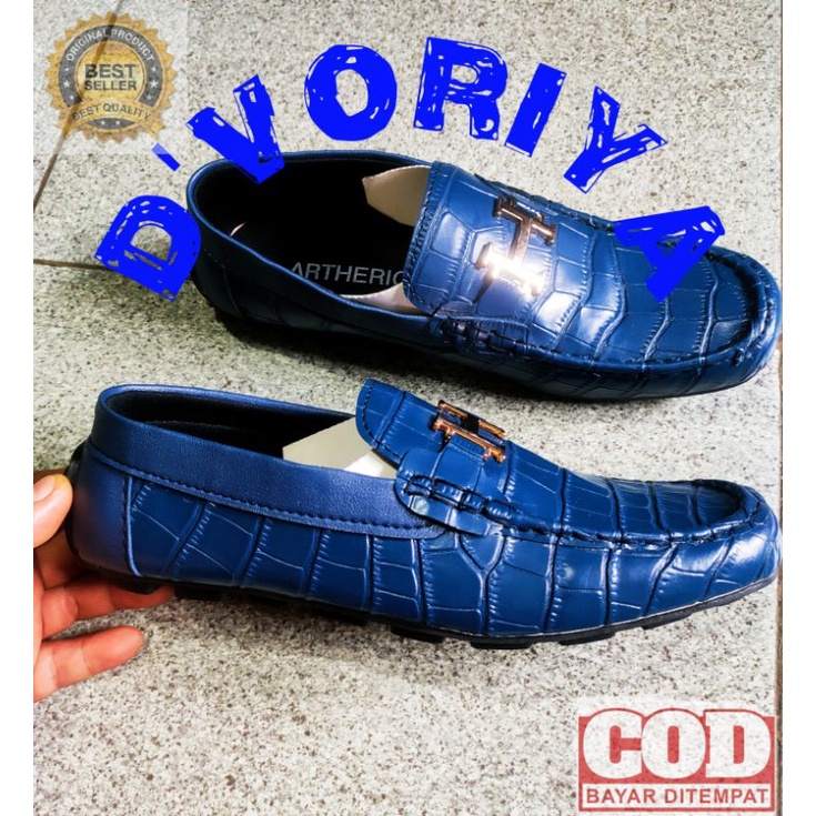 Sepatu Loafers Casual Pria Pantofel Anti Slip Kantor Sepatu Cowok Kualitas