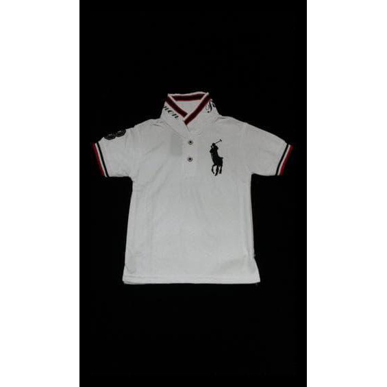 Boleh Dropship Kaos Anak Polo Putih Bahan Lacoste Halus.