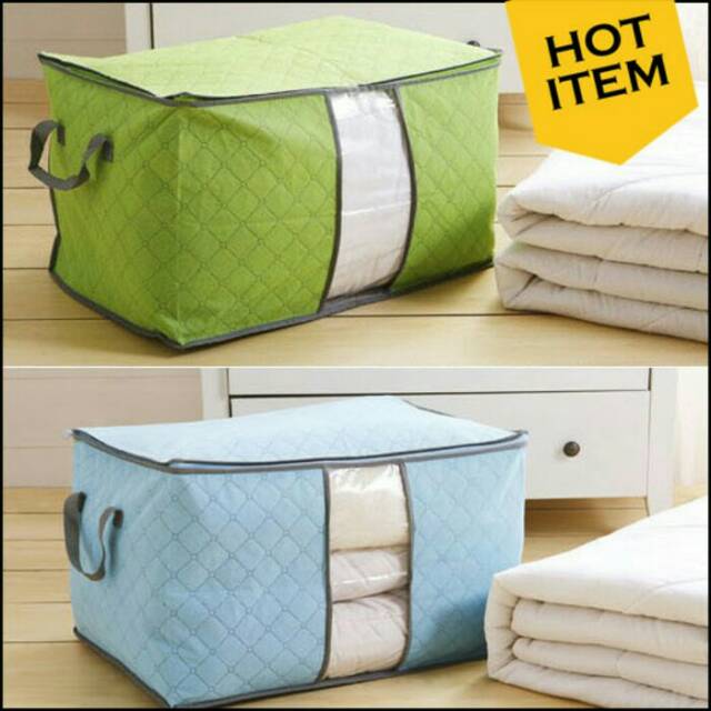 Storage tidur organizer selimut baju box kain