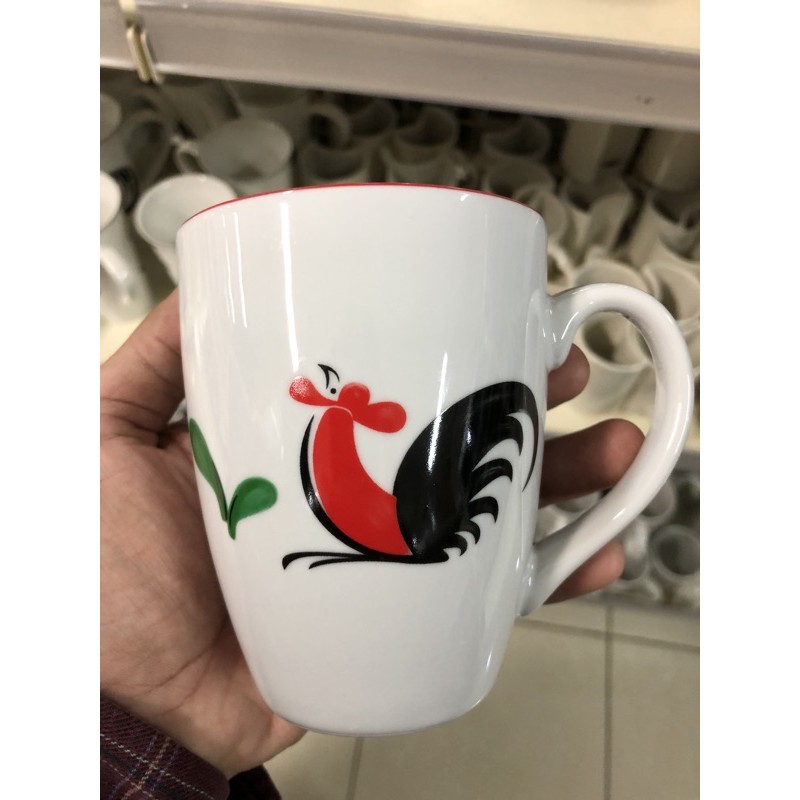 GELAS/MUG KERAMIK MOTIF AYAM JAGO