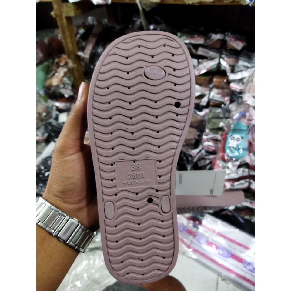 Sandal jepit wedges perempuan dewasa sandal karet jelly Balance 2801-A (36-40) sandal wanita kekinian