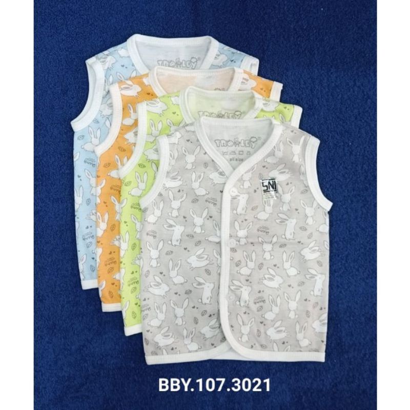 3Pcs baju bayi 0-3m NASUKA katun halus SNI Baju bayi Newborn Premium Pakaian Bayi Baru Lahir-4pcrabbit lgn kutung