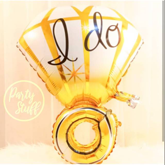 Cincin I Do ( Jual balon huruf angka balon helium alat pesta dekorasi Jakarta )