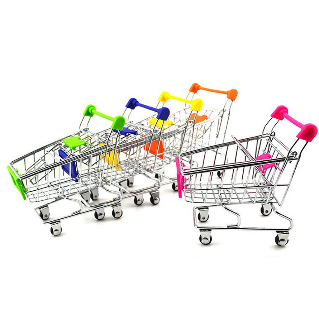 pink shopping trolley toy
