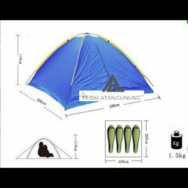 Tenda 2 dan 4 orang kemping camping hiking