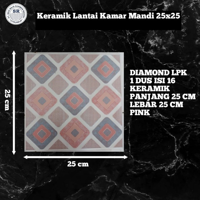 Keramik Lantai Kamar Mandi 25X25 Diamond Lpk/ Keramik Kasar