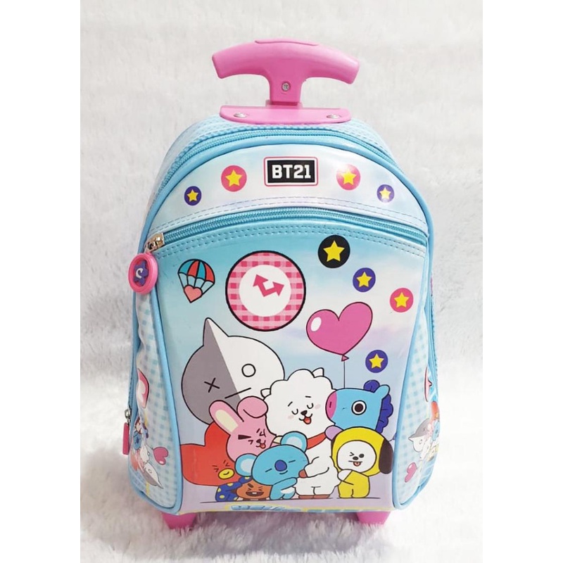 Tas Trolley Anak Sd Perempuan Unicorn Kuda Pony Butterfly Embos Timbul Tas Dorong Anak Paud Trolley 