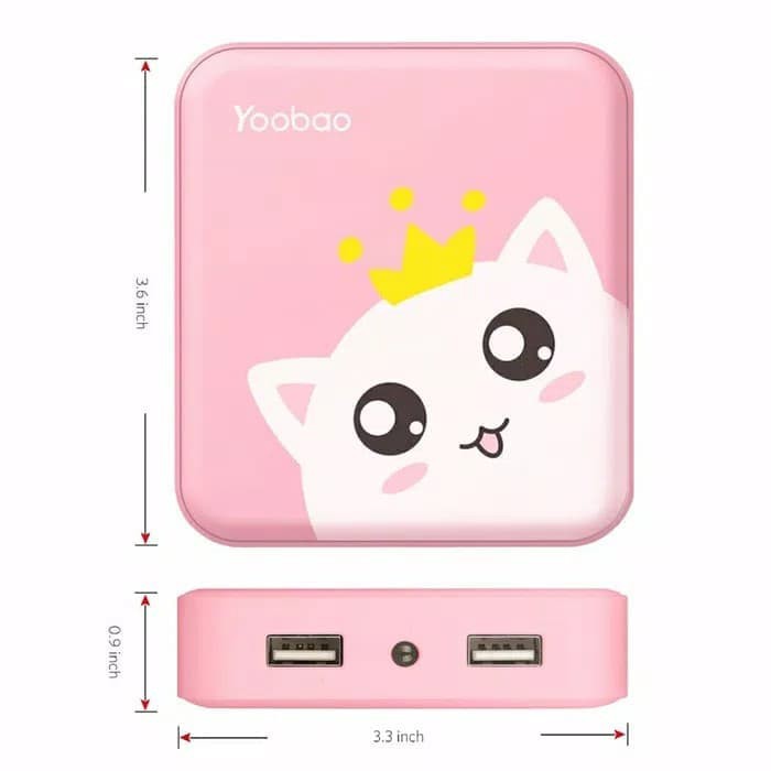 Yoobao M4 CUTE 10.000 mAh Power Bank 2 USB Powerbank Karakter Lucu