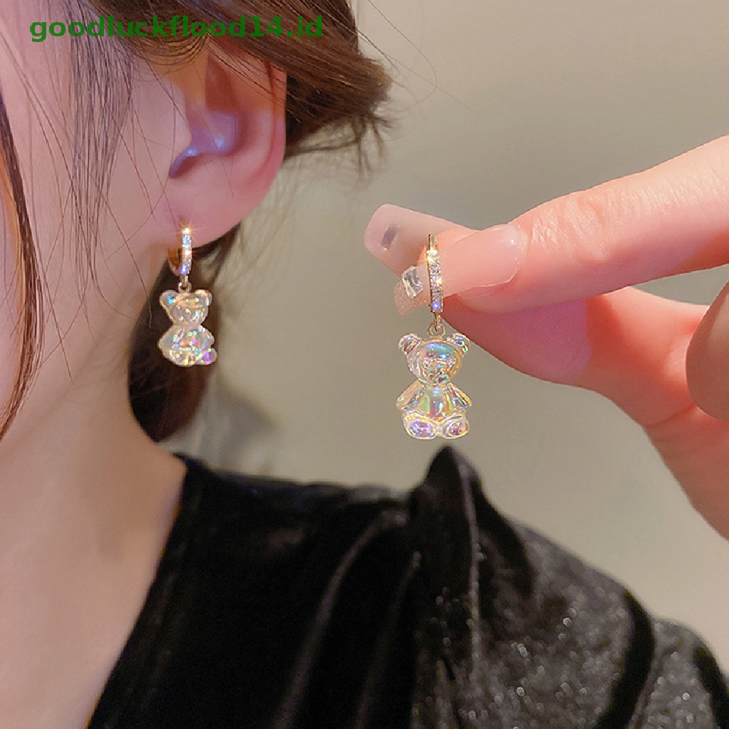 Anting Hoop Dangle Desain Gummy Bear Bahan Akrilik Gaya Korea Untuk Wanita 2022