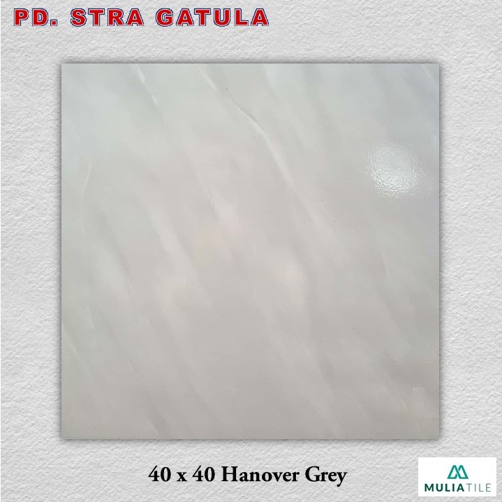 Keramik Mulia 40 x 40 Hanover Grey / Mulia Tile 40 x 40 Hanover Grey / Keramik Ubin Lantai Permukaan Glossy (Invoice)