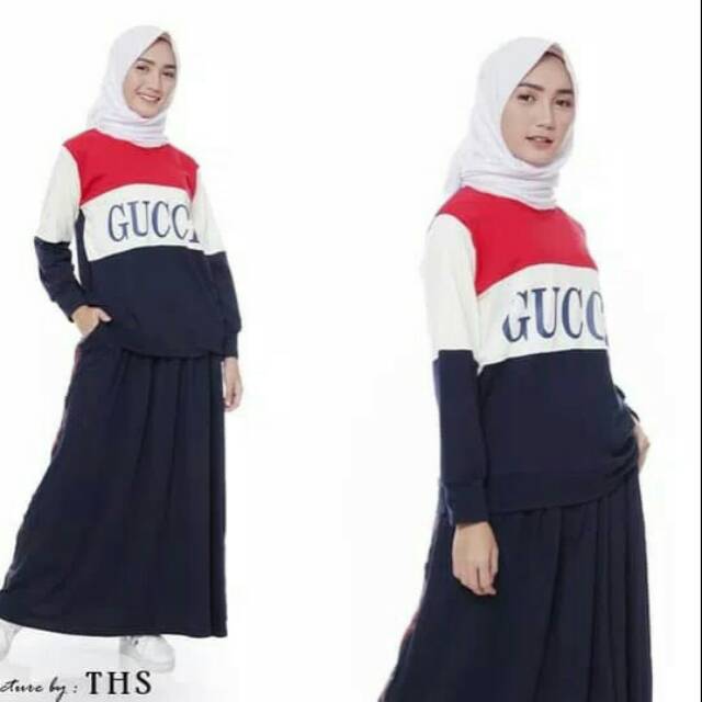 Baju Setelan wanita masa kini Merk GUCCI