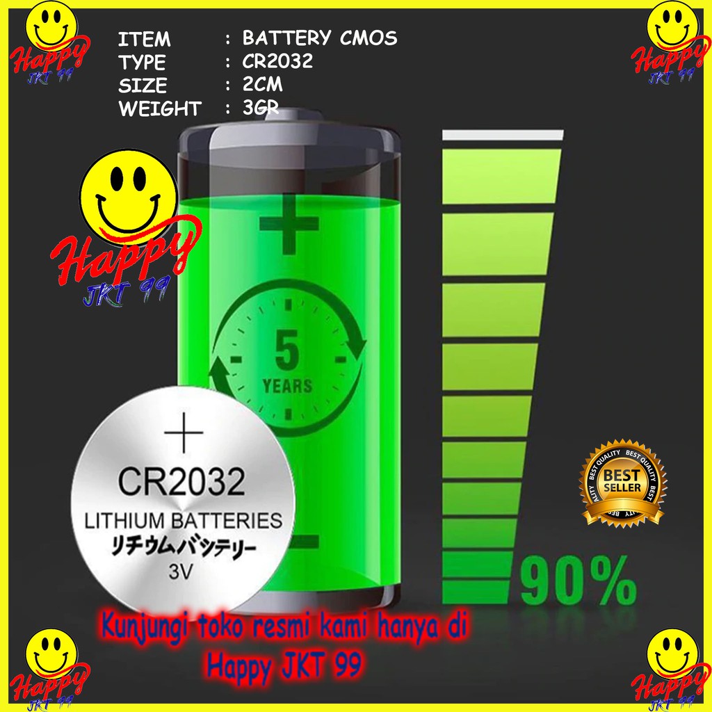 [ HAPPY JKT 99 ] BATERAI BATTERY CMOS CR2032 CR2032 ORIGINAL