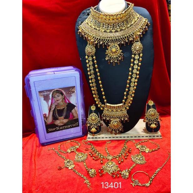 bridal set / acc india set / jodha set Set Wedding / Kalung india Jodha/kalung Pengantin ala India