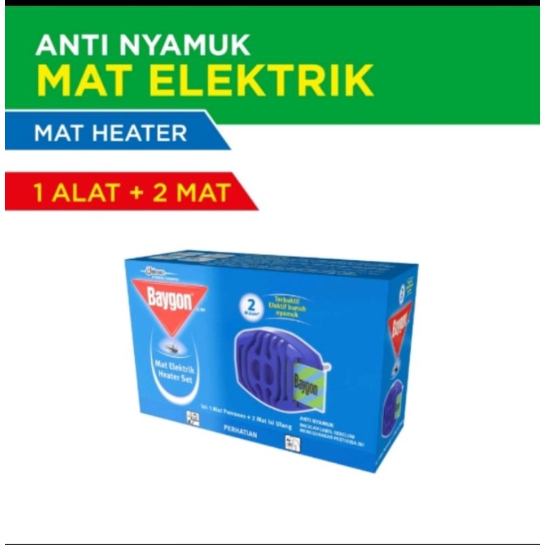 Mat Elektrik Baygon Heater Set Alat Gratis 2pc Mat