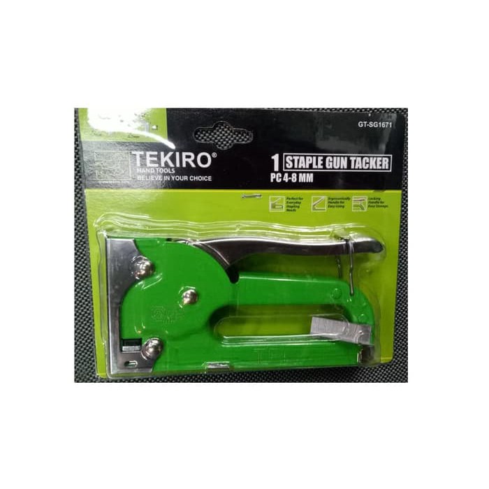 

Tekiro Staple Gun Tacker 4-8 mm Tembakan Staples Standar Atk