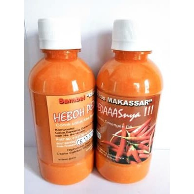 

sambel /lombok khas makassar HEBOH PEDASNYA.220 ml
