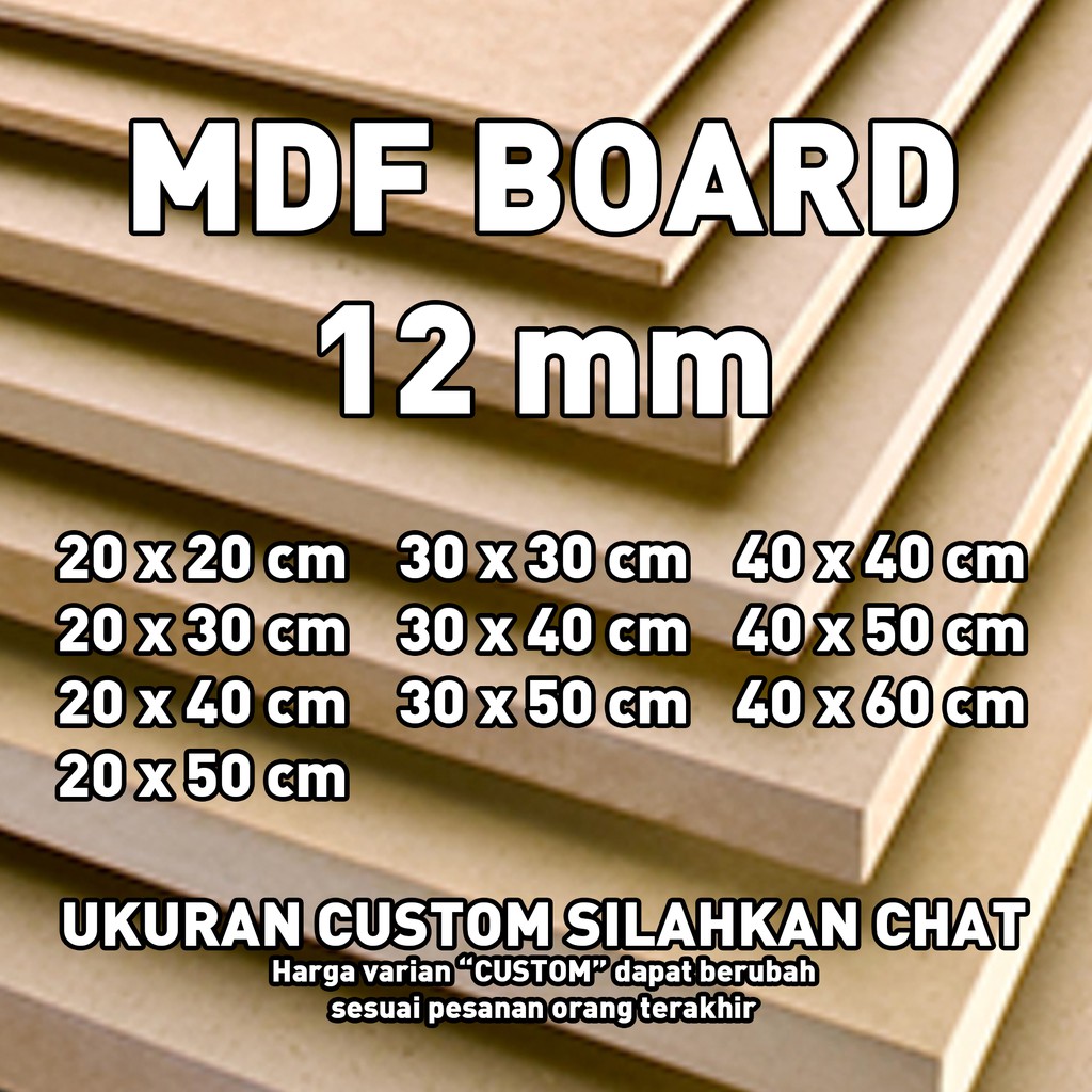 

MDF Board / Papan MDF 12 mm CUSTOM UKURAN